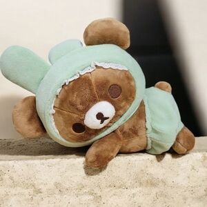 San-X Rilakkuma Chairoikoguma Crawl Baby Bunny Costume Plush
